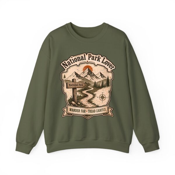 National Park Lover Vintage Hiking Crewneck Sweatshirt