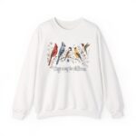 Birds of Winter "Wings Along the Wildflowers" Crewneck Sweatshirt