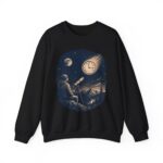 Retro Astronomer Sweatshirt — Falling Star (Broken Clock)