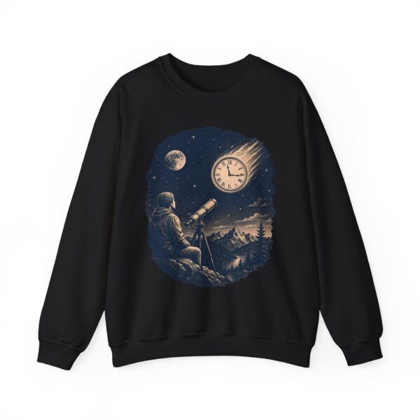 Retro Astronomer Sweatshirt — Falling Star (Broken Clock)