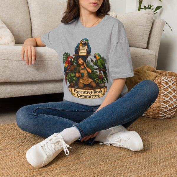 Executive Beak Committee T-Shirt — Photoreal Exotic Parrot Portrait