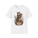 Cat Forager T-Shirt — Cute Kitten Holding Mushrooms “Forage Mode”