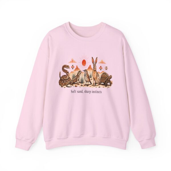 Desert Wildlife Crewneck Sweatshirt – "Soft Sand, Sharp Instincts" Snake, Lizard & Turtle Graphic