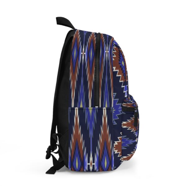 Backpack - Metro Blue Burgundy White Aztec Southwestern Pattern Print
