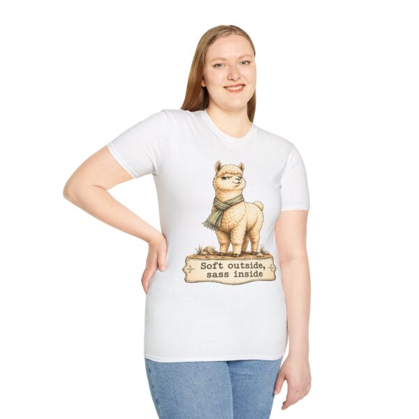 Alpaca T-Shirt — "Soft Outside, Sass Inside" Graphic Tee