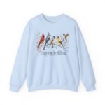 Birds of Winter "Wings Along the Wildflowers" Crewneck Sweatshirt