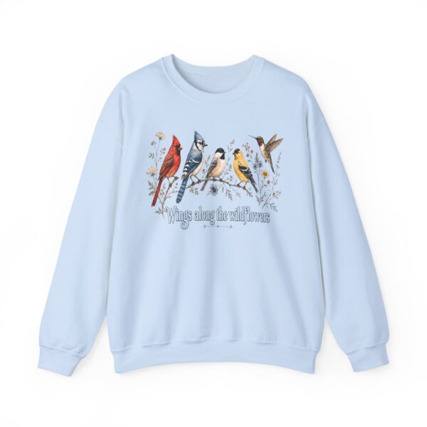 Birds of Winter "Wings Along the Wildflowers" Crewneck Sweatshirt