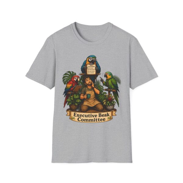 Executive Beak Committee T-Shirt — Photoreal Exotic Parrot Portrait