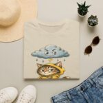Cat Forecast T-Shirt — "Forecast: Mischief" Cute Rainy Day Cat Tee