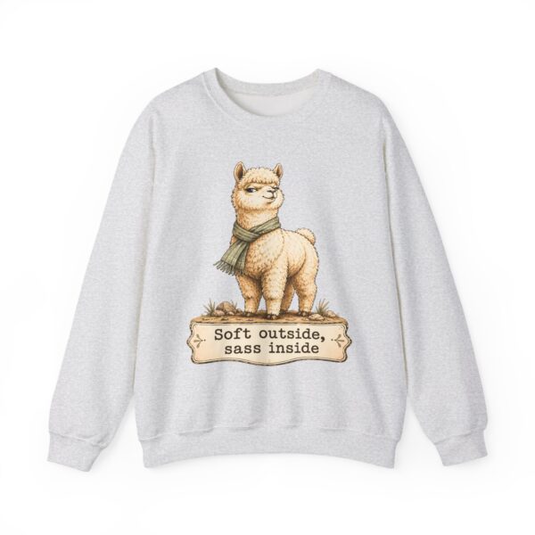 Alpaca Crewneck Sweatshirt – "Soft outside, sass inside" Cozy Graphic Pullover