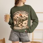 National Park Lover Vintage Hiking Crewneck Sweatshirt
