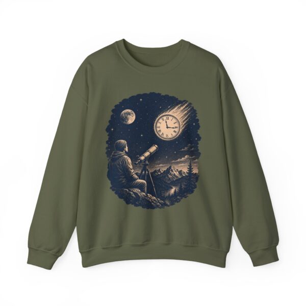 Retro Astronomer Sweatshirt — Falling Star (Broken Clock)