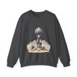 Goat Disco Crewneck Sweatshirt — Retro Disco Ball Farm Graphic