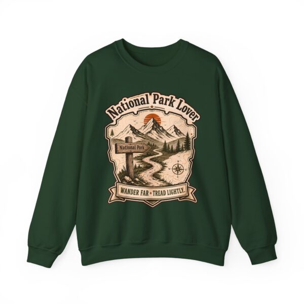 National Park Lover Vintage Hiking Crewneck Sweatshirt