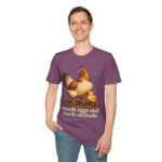 Chicken Farm T-Shirt — "Fresh Eggs and Fresh Attitude" Hen & Chick Tee
