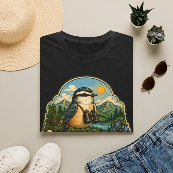 Rare Sightings Calm Mornings bird illustration T-Shirt | nature hiking outdoors
