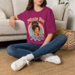 Messy Bun Magic Retro Rainbow Hair Lover T‑Shirt
