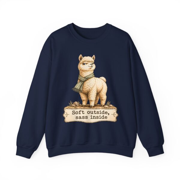Alpaca Crewneck Sweatshirt – "Soft outside, sass inside" Cozy Graphic Pullover
