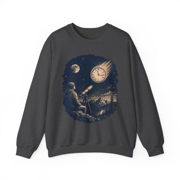Retro Astronomer Sweatshirt — Falling Star (Broken Clock)