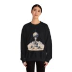 Goat Disco Crewneck Sweatshirt — Retro Disco Ball Farm Graphic