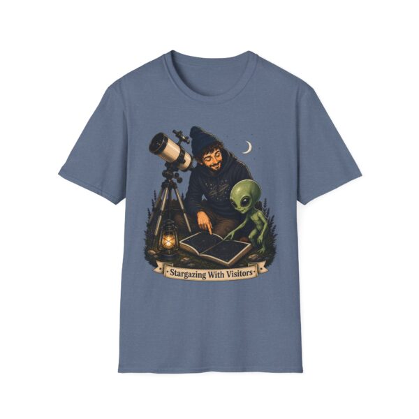 Stargazing with Visitors T-Shirt — Astronomy Alien Stargazing Map Tee