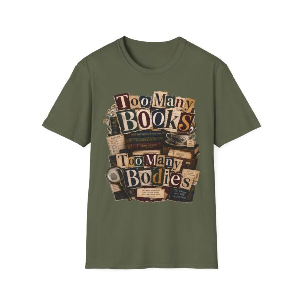 Too Many Books T-Shirt — Vintage Bibliophile Reading Tee