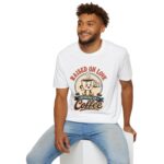 Raised on Love, Running on Coffee T-Shirt — Cute Coffee Lover Tee