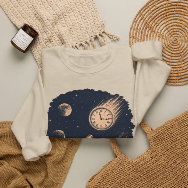Retro Astronomer Sweatshirt — Falling Star (Broken Clock)
