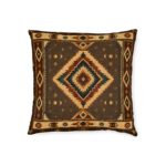 Square Pillow - Southwestern Diamond Throw Pillow - Boho Native Pattern Accent Cushion