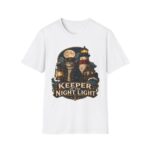 Keeper of the Night Lighthouse Cat T-Shirt — Night Light Graphic Tee