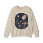 Retro Astronomer Sweatshirt — Falling Star (Broken Clock)