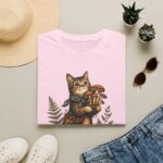 Cat Forager T-Shirt — Cute Kitten Holding Mushrooms “Forage Mode”