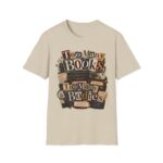 Too Many Books T-Shirt — Vintage Bibliophile Reading Tee