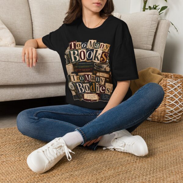 Too Many Books T-Shirt — Vintage Bibliophile Reading Tee