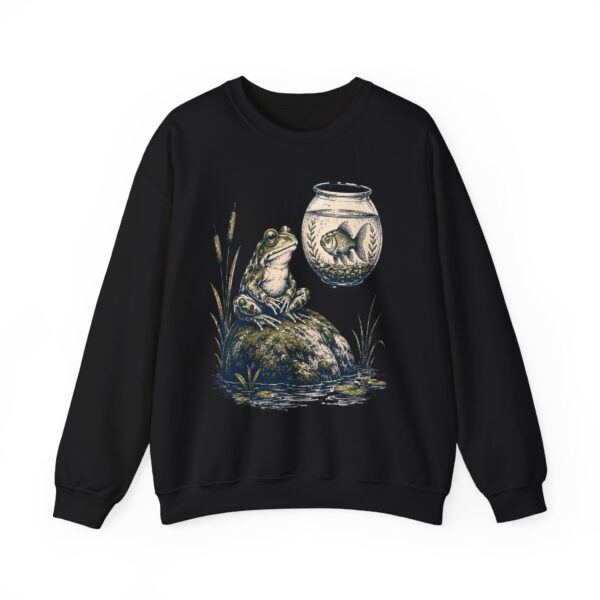 Vintage Frog & Floating Fishbowl Sweatshirt — Nostalgic Nature Crewneck