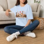 Desert Wildlife Illustration T-Shirt | Rabbit Snake Tortoise Birds, Soft Sand Vibe