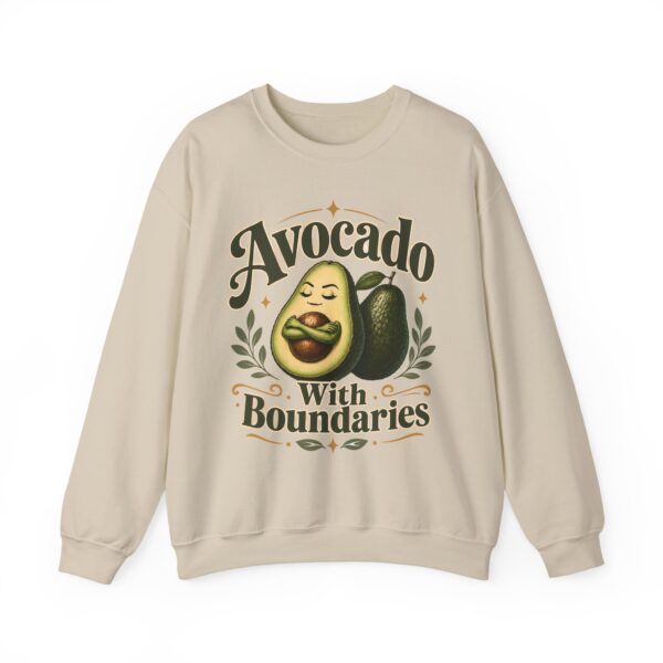 Avocado With Boundaries Crewneck Sweatshirt — Funny Avocado Graphic Pullover