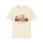 Desert Wildlife Illustration T-Shirt | Rabbit Snake Tortoise Birds, Soft Sand Vibe