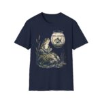 Vintage Frog & Floating Fishbowl T-Shirt — Whimsical Nature Tee
