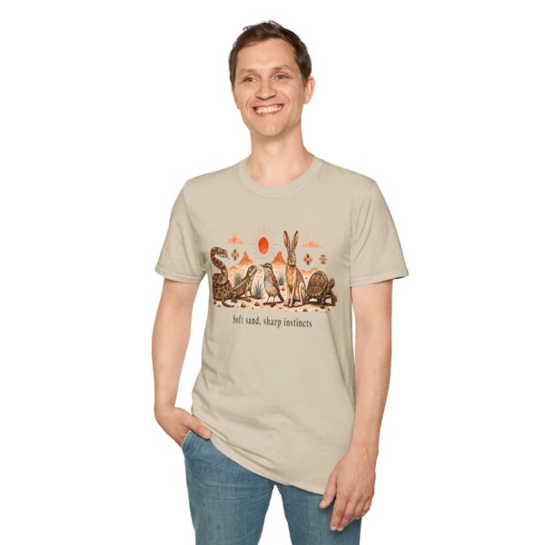 Wildlife Harmony Desert Tee — "Soft Sand, Sharp Instincts"