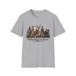 Moonlight in the Pines Wildlife T-Shirt — Deer, Bear, Fox & Owl Nature Tee