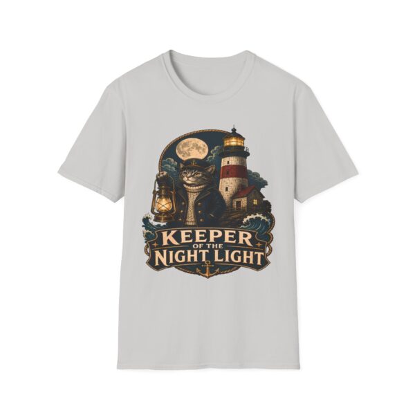 Keeper of the Night Lighthouse Cat T-Shirt — Night Light Graphic Tee