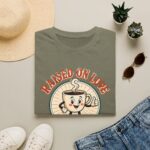 Raised on Love, Running on Coffee T-Shirt — Cute Coffee Lover Tee