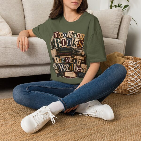 Too Many Books T-Shirt — Vintage Bibliophile Reading Tee