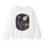 Retro Astronomer Sweatshirt — Falling Star (Broken Clock)