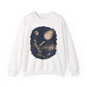Retro Astronomer Sweatshirt — Falling Star (Broken Clock)