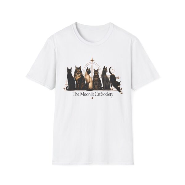 Moonlit Cat Society Graphic Tee - Cat Moonlight Shirt