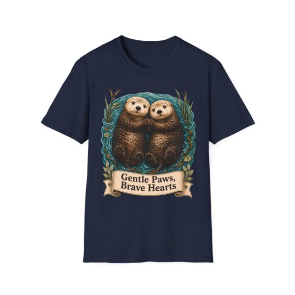 Otter Couple T-Shirt — "Gentle Paws, Brave Hearts" Cute Animal Tee