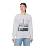 Airwaves After Dark Retro Radio Crewneck — Ham Radio Antenna Sweatshirt