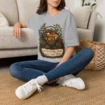 Mushrooms Walks Quiet Walks Wild Mushroom Basket T-Shirt | Foraging Nature Graphic Tee